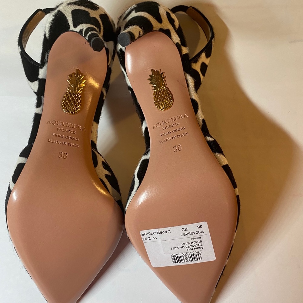 Aquazzura black/white calf hair shoes - Picture 4 of 6